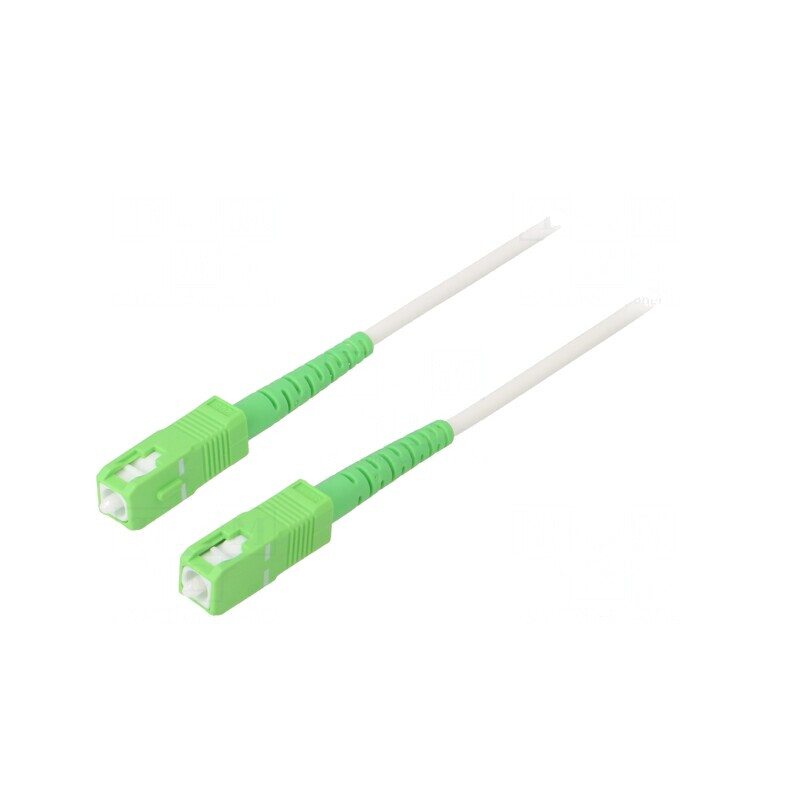 Patch cord fibră optică SC/APC 1m alb | Electronic-mag.ro | Componente Electronice