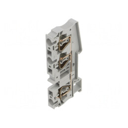Conector Îmbinare Șine 0,2-6mm2 3 Borne Gri 8.2mm | Electronic-mag.ro | Componente Electronice