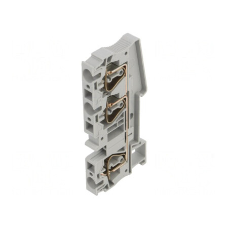 Conector Îmbinare Șine 0,2-6mm2 3 Borne Gri 8.2mm | Electronic-mag.ro | Componente Electronice