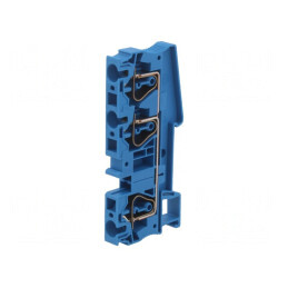 Conector electric pentru șine 0.2-6mm² 3 borne albastru | Electronic-mag.ro | Componente Electronice