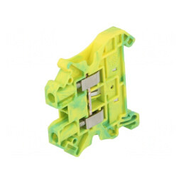 Conector de Îmbinare Șine 0,14-4mm2 1 Pista 2 Borne Galben-Verde | Electronic-mag.ro | Componente Electronice