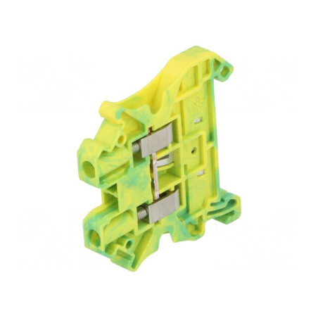 Conector de Îmbinare Șine 0,14-4mm2 1 Pista 2 Borne Galben-Verde | Electronic-mag.ro | Componente Electronice