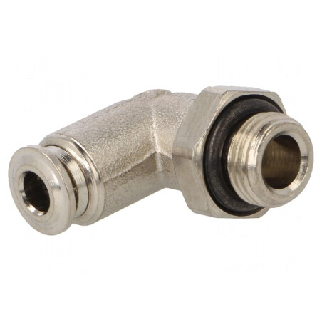 Racord Push-In Unghi Alamă Nichelată 20bar | Electronic-mag.ro | Componente Electronice