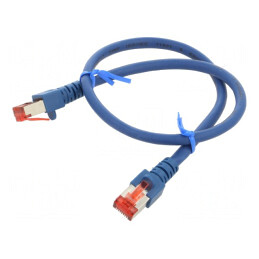 Patch cord Ethernet albastru 0,5m LSZH 27AWG