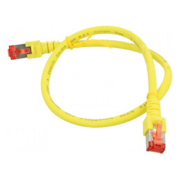 Patch cord galben S/FTP Cat6 LSZH 0,5m | Electronic-mag.ro | Componente Electronice
