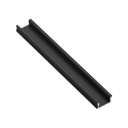 Profil Aluminiu Negru 1m pentru Module LED GLAX MINI | Electronic-mag.ro | Componente Electronice