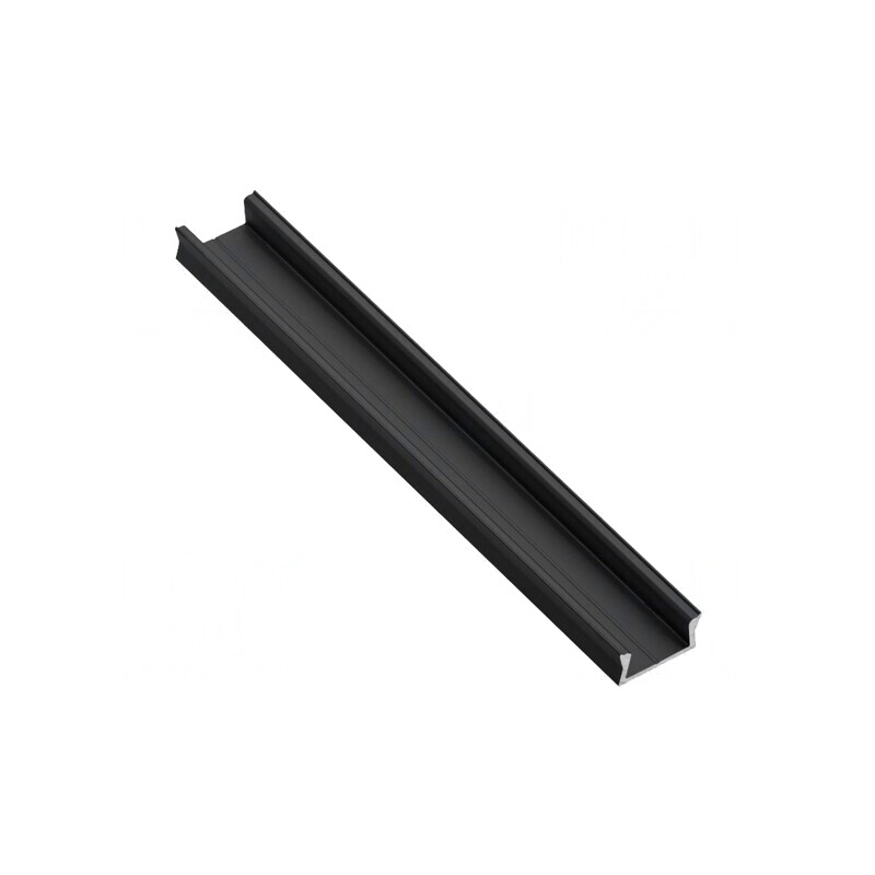 Profil Aluminiu Negru 1m pentru Module LED GLAX MINI | Electronic-mag.ro | Componente Electronice