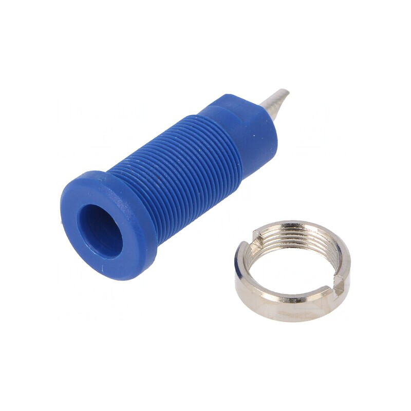 Soclu Banană 2mm 10A 600V Albastru Pe Panou | Electronic-mag.ro | Componente Electronice