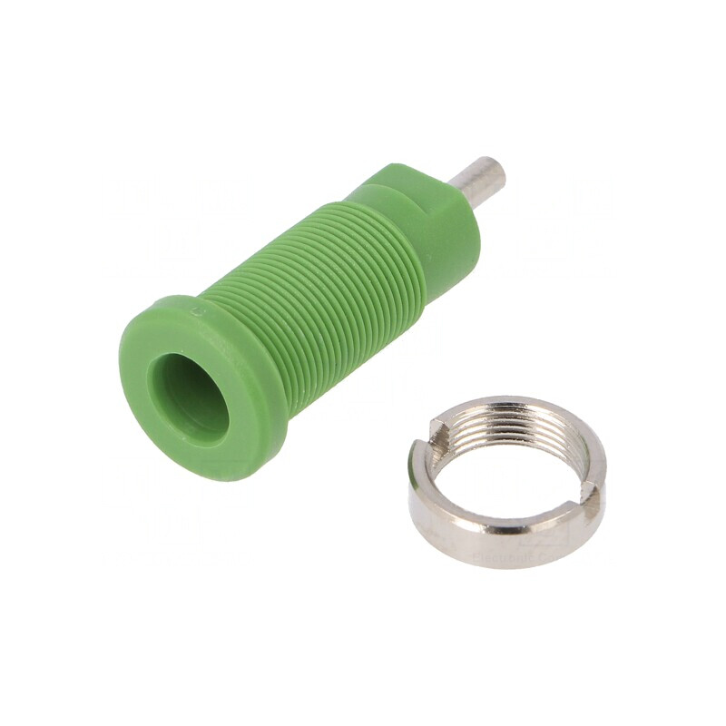 Soclu Banană 2mm Verde 10A 600V Panou | Electronic-mag.ro | Componente Electronice