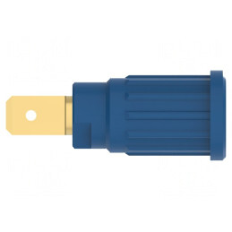 Soclu Banană 4mm Albastru Aurit 32A 1kV | Electronic-mag.ro | Componente Electronice