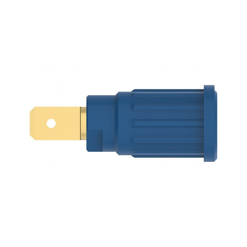 Soclu Banană 4mm Albastru Aurit 32A 1kV | Electronic-mag.ro | Componente Electronice