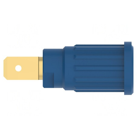 Soclu Banană 4mm Albastru Aurit 32A 1kV | Electronic-mag.ro | Componente Electronice