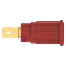 Soclu Banană 4mm 32A 1kV Roșu Aurit Panou | Electronic-mag.ro | Componente Electronice