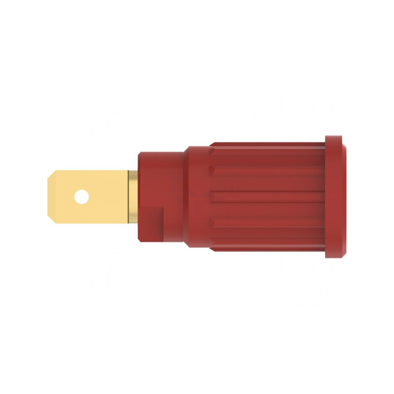 Soclu Banană 4mm 32A 1kV Roșu Aurit Panou | Electronic-mag.ro | Componente Electronice