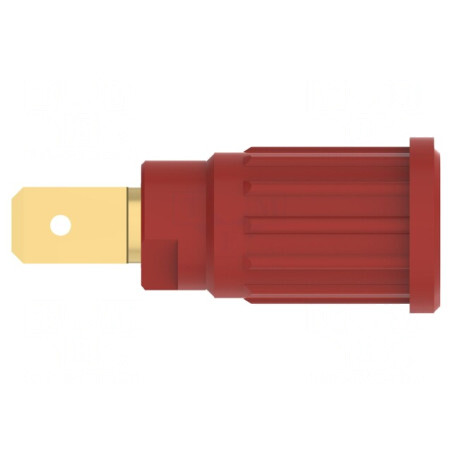 Soclu Banană 4mm 32A 1kV Roșu Aurit Panou | Electronic-mag.ro | Componente Electronice