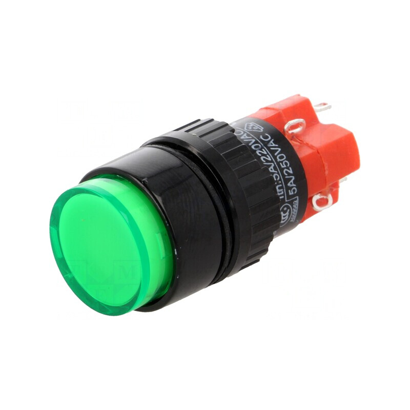 Comutator acționat prin apăsare 2 poziții SPDT 3A 220VAC | Electronic-mag.ro | Componente Electronice