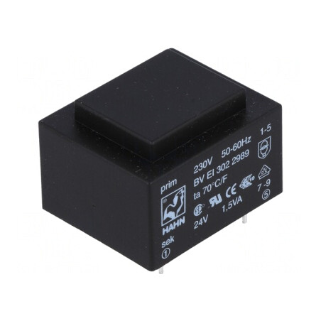 Transformator Încapsulat 1,5VA 230V-24V PCB | Electronic-mag.ro | Componente Electronice