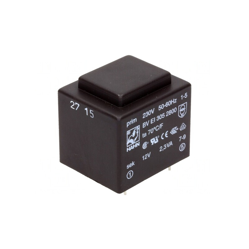 Transformator încapsulat 2,3VA 230VAC 12V 192mA PCB | Electronic-mag.ro | Componente Electronice Transformator încapsulat 2,3VA 230VAC 12V 192mA PCB | Electronic-mag.ro | Componente Electronice