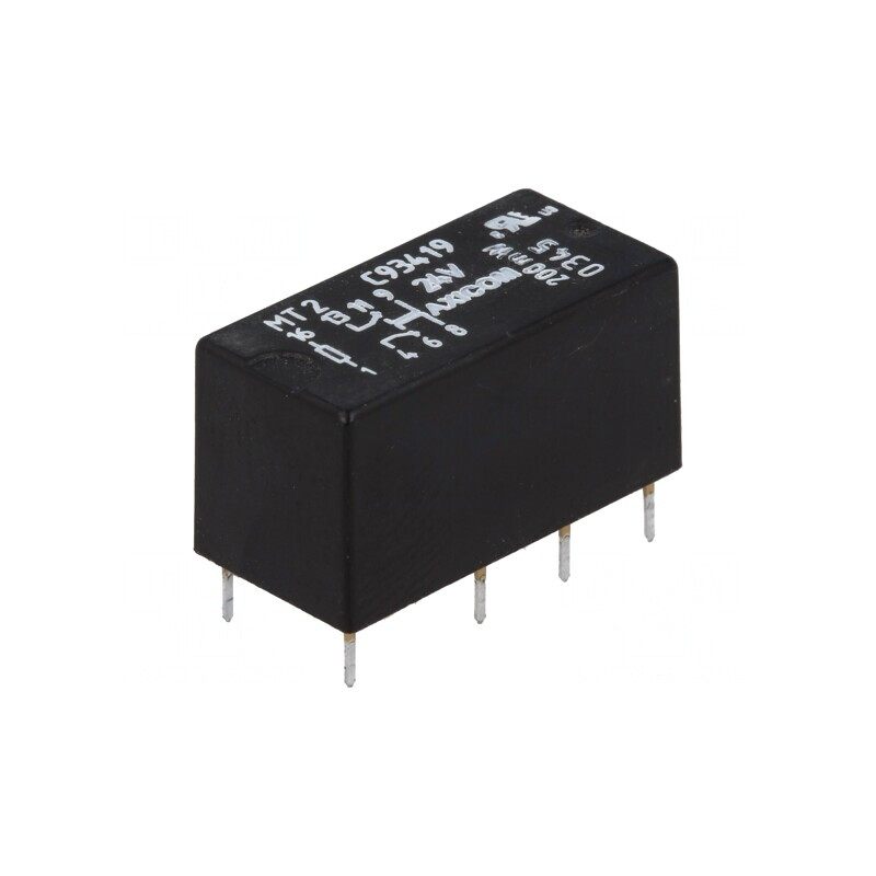 Releu Electromagnetic DPDT 24VDC 250VAC 2A PCB | Electronic-mag.ro | Componente Electronice