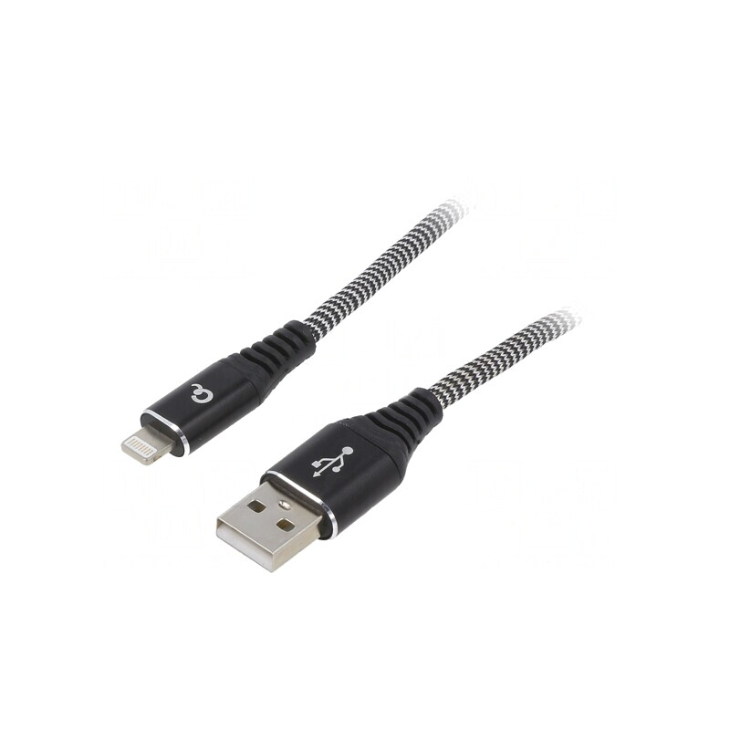 Cablu USB 2.0 Lightning 2m Negru | Electronic-mag.ro | Componente Electronice Cablu USB 2.0 Lightning 2m Negru | Electronic-mag.ro | Componente Electronice
