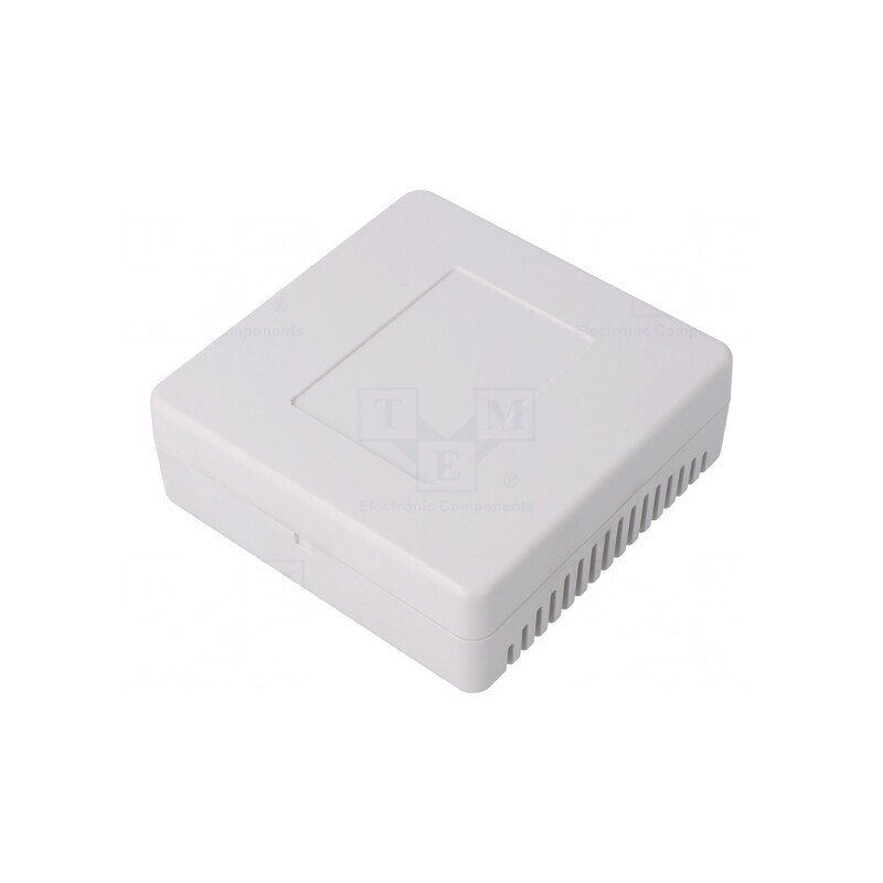 Carcasă Universală Ventilată ABS Albă 100mm x 100mm x 35mm | Electronic-mag.ro | Componente Electronice