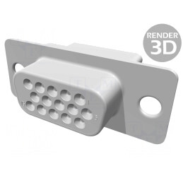 Conector D-Sub 15 Pin Mamă fără Contacte pe Cablu | Electronic-mag.ro | Componente Electronice