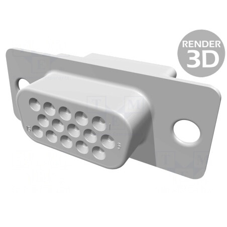 Conector D-Sub 15 Pin Mamă fără Contacte pe Cablu | Electronic-mag.ro | Componente Electronice