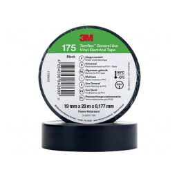 Bandă Electroizolantă Neagră 19mm x 20m | Electronic-mag.ro | Componente Electronice