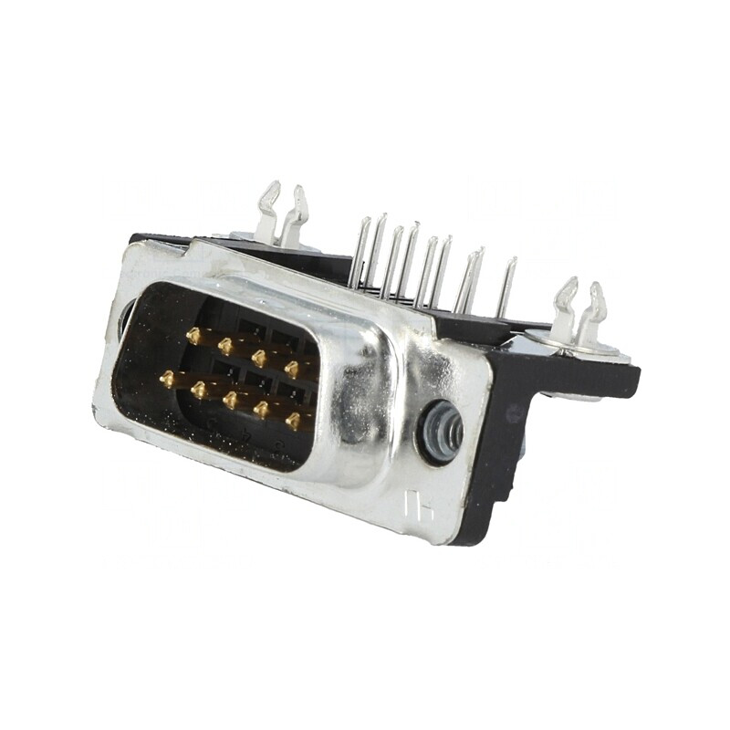 Conector D-Sub 9-Pin Soclu Tată 90° THT UNC 4-40 | Electronic-mag.ro | Componente Electronice