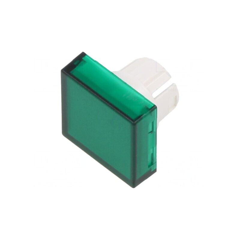 Lentilă Transparentă Verde pentru Buton 22mm | Electronic-mag.ro | Componente Electronice