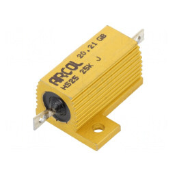 Rezistor Bobinat 25kΩ 25W cu Radiator | Electronic-mag.ro | Componente Electronice