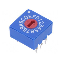 Întrerupător codificare HEX/BCD 16 poziții 10x10x5mm | Electronic-mag.ro | Componente Electronice