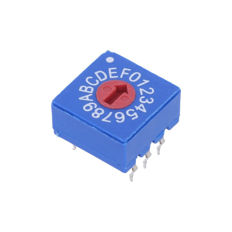 Întrerupător codificare HEX/BCD 16 poziții 10x10x5mm | Electronic-mag.ro | Componente Electronice
