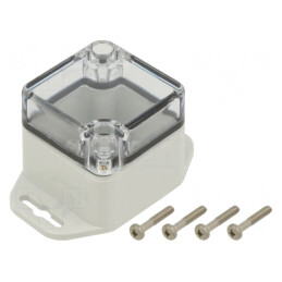 Carcasă Universală ABS Gri Deschis 45x45x40mm | Electronic-mag.ro | Componente Electronice