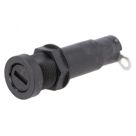 Clemă Siguranțe Cilindrice 6,3x32mm 10A Panou Neagră | Electronic-mag.ro | Componente Electronice