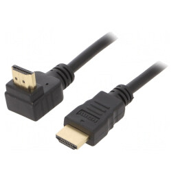 Cablu HDMI 2.0 90° 1,8m Negru | Electronic-mag.ro | Componente Electronice