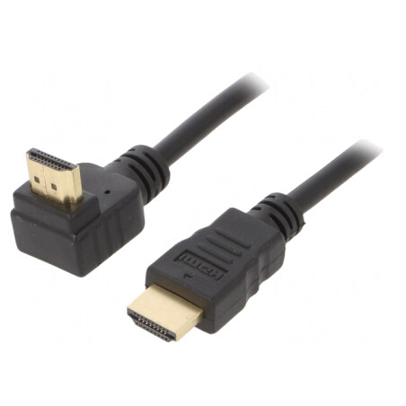 Cablu HDMI 2.0 90° 1,8m Negru | Electronic-mag.ro | Componente Electronice