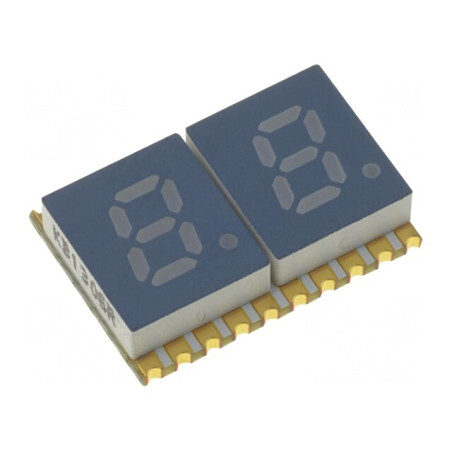 Afișaj LED 7 Segmente 5.08mm 2 Cifre Roșu | Electronic-mag.ro | Componente Electronice