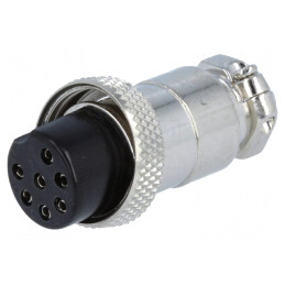 Mufă Microfon Mamă 7 PIN 6mm | Electronic-mag.ro | Componente Electronice
