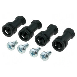 Set șuruburi negre pentru capace 4 buc. | Electronic-mag.ro | Componente Electronice