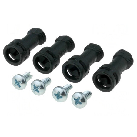 Set șuruburi negre pentru capace 4 buc. | Electronic-mag.ro | Componente Electronice