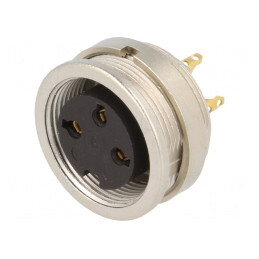 Conector M16 Soclu Mamă 3 Pini 5A 250V IP40 | Electronic-mag.ro | Componente Electronice