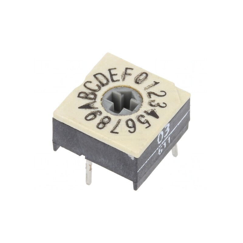Întrerupător Codificare HEX/BCD 16 Poz THT | Electronic-mag.ro | Componente Electronice