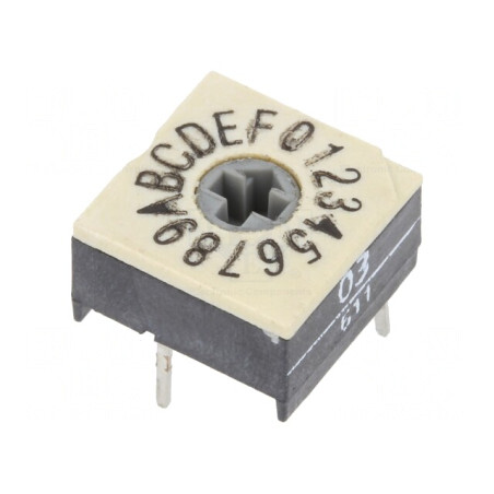 Întrerupător Codificare HEX/BCD 16 Poz THT | Electronic-mag.ro | Componente Electronice