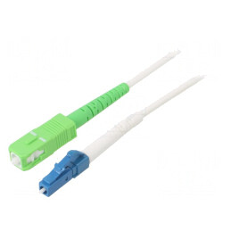 Patch Cord Fibră Optică OS2 LC/UPC-SC/APC 0.5m Alb | Electronic-mag.ro | Componente Electronice