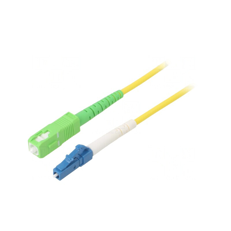 Patch cord fibră OS2 LC/UPC-SC/APC 0,5m galben LSZH | Electronic-mag.ro | Componente Electronice