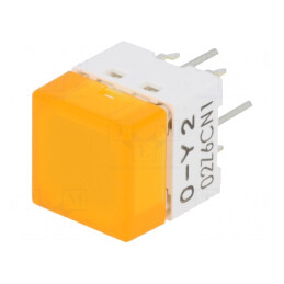 Comutator Tastatură 2 Poz SPST-NO LED Galben 24VDC 0.05A | Electronic-mag.ro | Componente Electronice