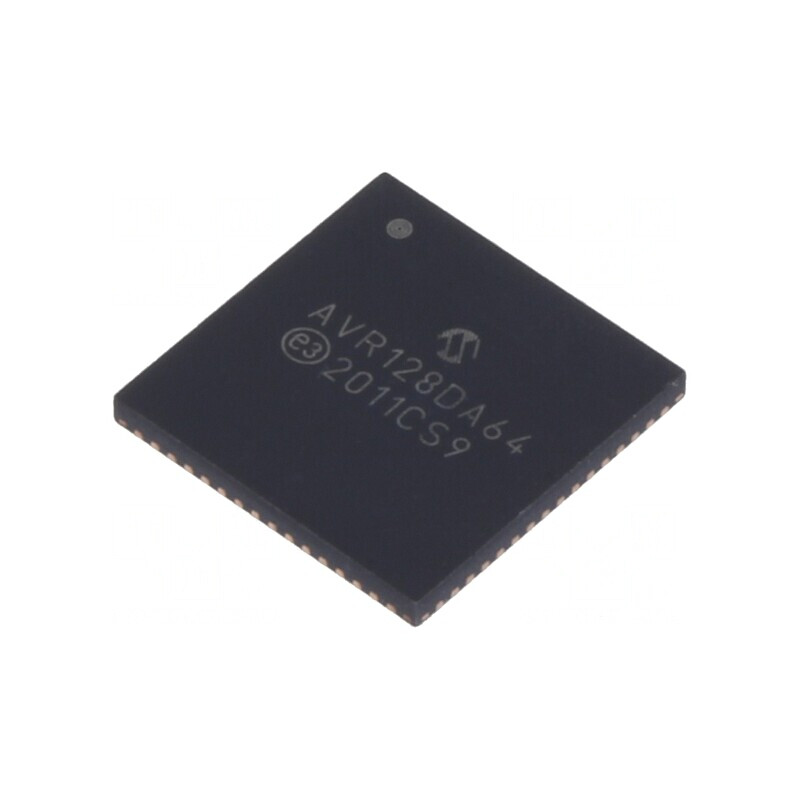 Microcontroler AVR QFN64 1.8-5.5VDC 3 AVR128 AVR-DA | Electronic-mag.ro | Componente Electronice