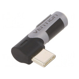 Adaptor USB C la Jack 3.5mm în unghi, gri | Electronic-mag.ro | Componente Electronice