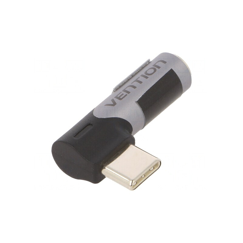 Adaptor USB C la Jack 3.5mm în unghi, gri | Electronic-mag.ro | Componente Electronice